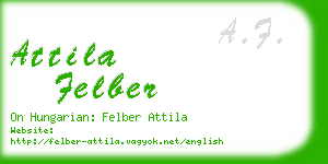 attila felber business card